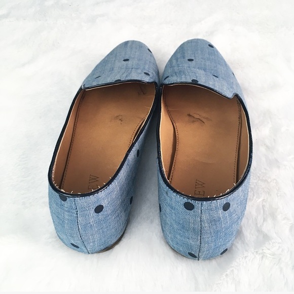 Like New Blue Polka Dot J. Crew Loafers - Picture 4 of 6